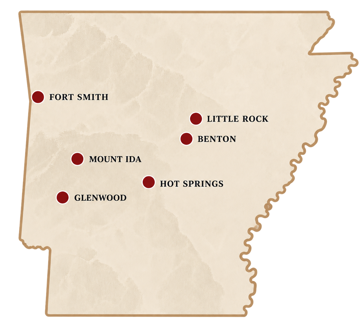 Tribe Ranch availability across Arkansas